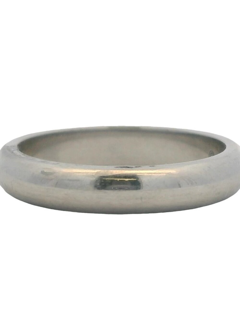 Cartier 1895 Solid 950 Platinum 4mm Wide Wedding Band Stackable Ring Size 9.25